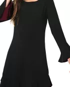 Laundry Boat Neck Circular Sleeve Flutter Reversible Two Color ITY Dress