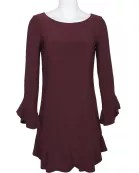 Laundry Boat Neck Circular Sleeve Flutter Reversible Two Color ITY Dress