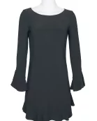 Laundry Boat Neck Circular Sleeve Flutter Reversible Two Color ITY Dress