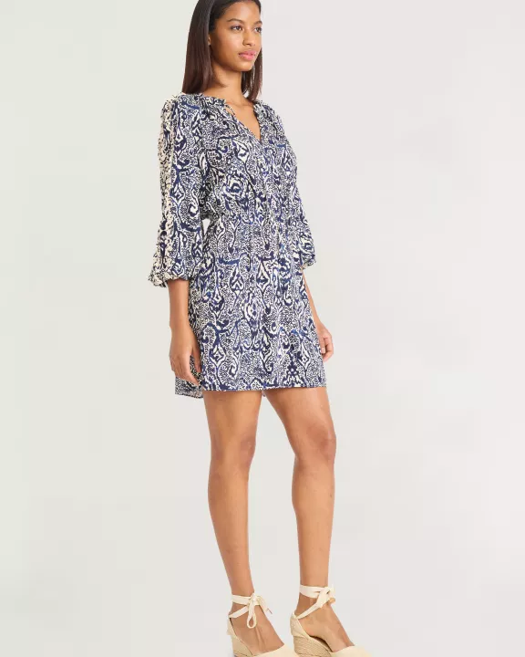 LONG SLV MINI WITH TIE WAIST