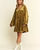 MID FALL Crushed velvet mini dress