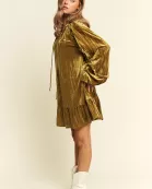 MID FALL Crushed velvet mini dress
