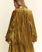 MID FALL Crushed velvet mini dress