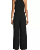 Julia Jordan Stretch Criss Cross Halter Neckline Sleeveless Crepe Jumpsuit With Pockets