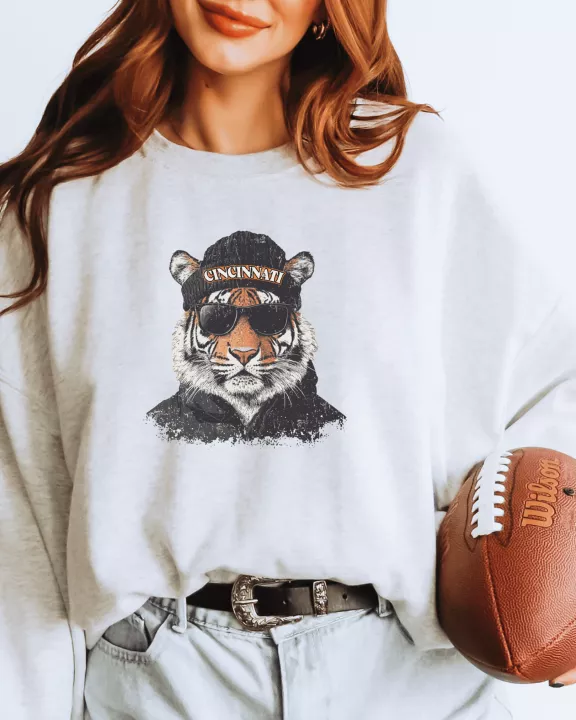 Vintage Bengals Football Graphic Crew