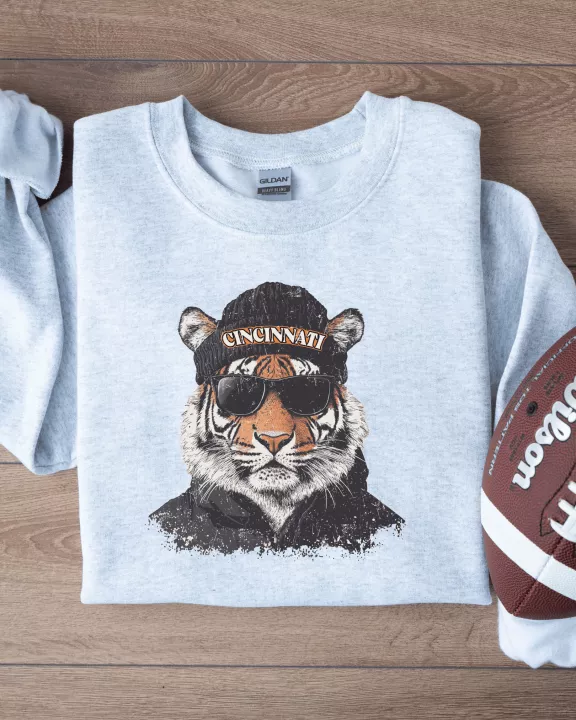 Vintage Bengals Football Graphic Crew