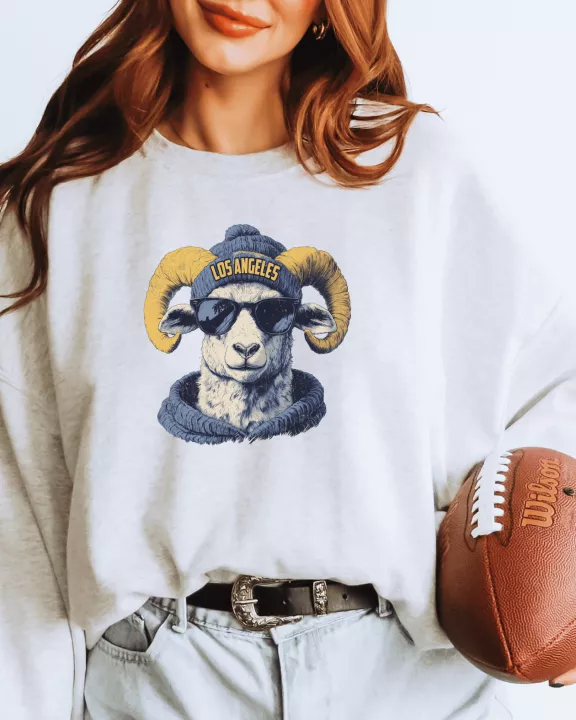 Vintage Rams Football Graphic Crew