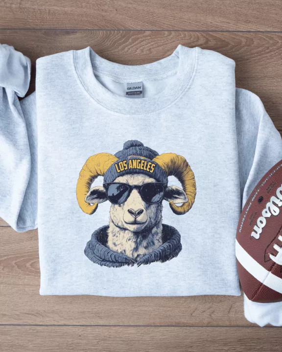 Vintage Rams Football Graphic Crew