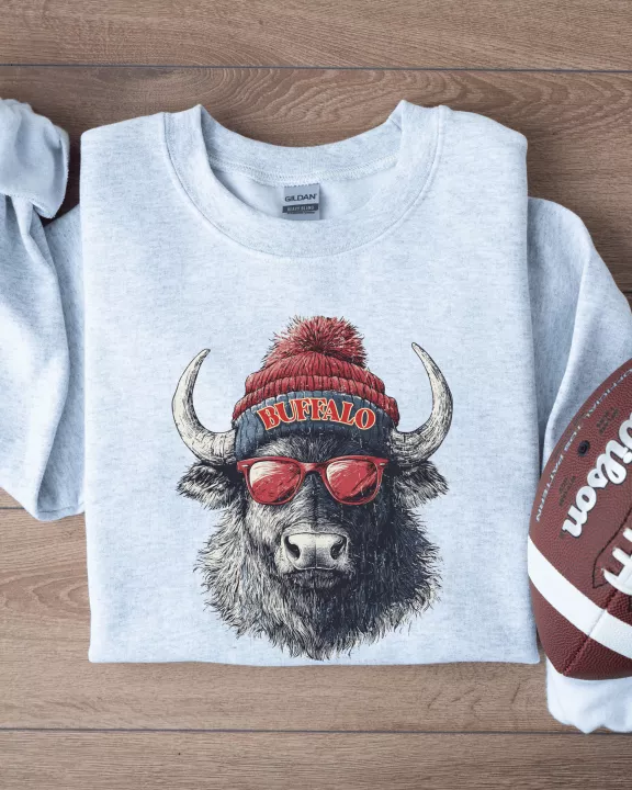 Vintage Buffalo Football Graphic Crew