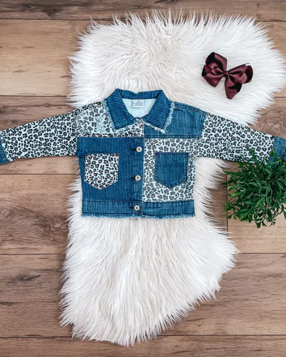 Patchwork Leopard Denim Jacket