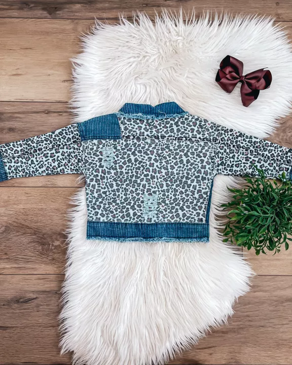 Patchwork Leopard Denim Jacket