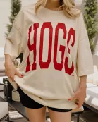 Arkansas Razorbacks Tall Boy Off White One Size Tee