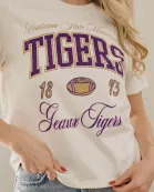 LSU Tigers Wave Arch Vintage White Ellie Perfect Tee
