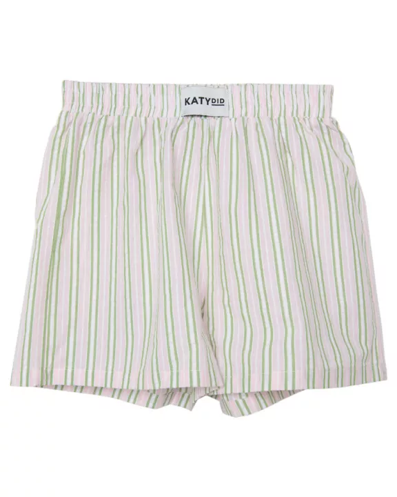 Light Pink and Green Striped Wholesale Boxers