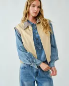 AJJ5061 DETACHABLE DOUBLE COLLAR RELAXED VEST