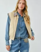 AJJ5061 DETACHABLE DOUBLE COLLAR RELAXED VEST