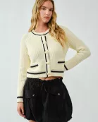 AJJ5063 CHUNKY BUTTON DOWN CARDIGAN