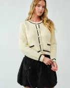 AJJ5063 CHUNKY BUTTON DOWN CARDIGAN