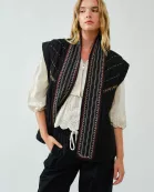 AJJ5066 SUPER OVERFIT EMBROIDERY QUILTED VEST