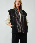 AJJ5066 SUPER OVERFIT EMBROIDERY QUILTED VEST