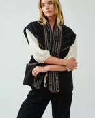 AJJ5066 SUPER OVERFIT EMBROIDERY QUILTED VEST