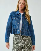 AJJ5078 LOVELY PEPLUM DENIM JACKET