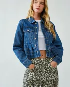 AJJ5078 LOVELY PEPLUM DENIM JACKET
