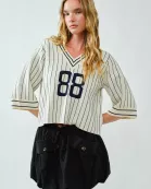 AJT5101 STRIPE GAME DAY STRIPE SWEATER TOP