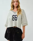 AJT5101 STRIPE GAME DAY STRIPE SWEATER TOP
