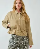 AJJ5112 TWILL UTILITY COMFY JACKET WITH DRAWSTRING DETAIL