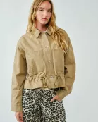AJJ5112 TWILL UTILITY COMFY JACKET WITH DRAWSTRING DETAIL