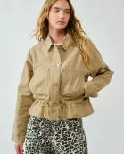 AJJ5112 TWILL UTILITY COMFY JACKET WITH DRAWSTRING DETAIL