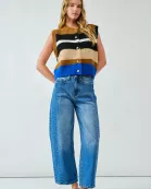 AJP5128 COMFY HIGH QUALITY BARREL JEANS