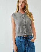 AJT5197 SUPER SOFT BASIC VEST CARDIGAN