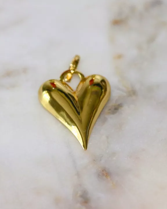 Curved Heart Scarf Charm