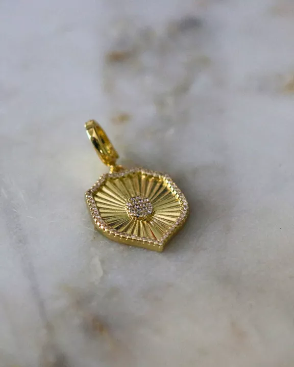 Golden Sunbeam Scarf Charm