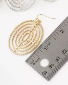 Shooting-Target Inspired Textured Filigree Oval Earrings
