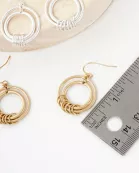 O-Ring Linked Double Circle Drop Earrings