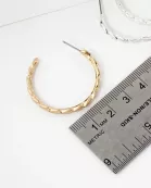 Metal 35mm Push-Back Hoop Earrings