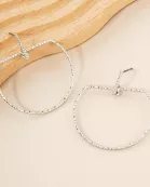 Diamond-Cut Textured Metal Geometric Earrings