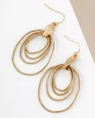 Metal Multi Circle Drop Dangle Earrings
