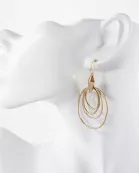 Metal Multi Circle Drop Dangle Earrings