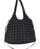 Black Rectangular Quilted Wholesale Puffer Tote