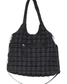 Black Rectangular Quilted Wholesale Puffer Tote