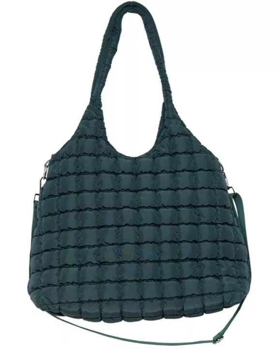 Forest Green Wholesale Rectangular Puffer Tote Bag