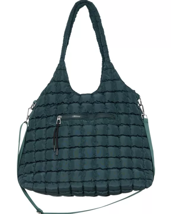 Forest Green Wholesale Rectangular Puffer Tote Bag