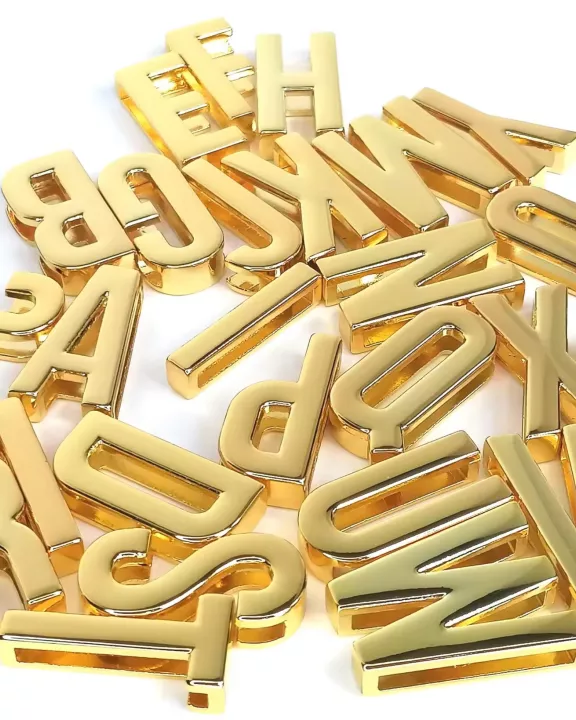 Scarf Slide Letters ~ Gold