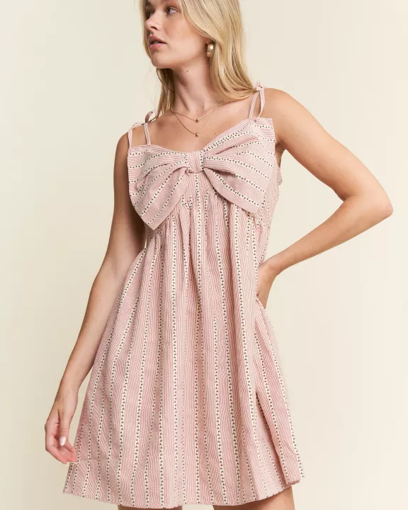 BOW FRONT MINI DRESS