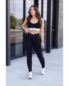 Ready to Ship | The Stephanie - Crossover BLACK Pocket Full Length Leggings