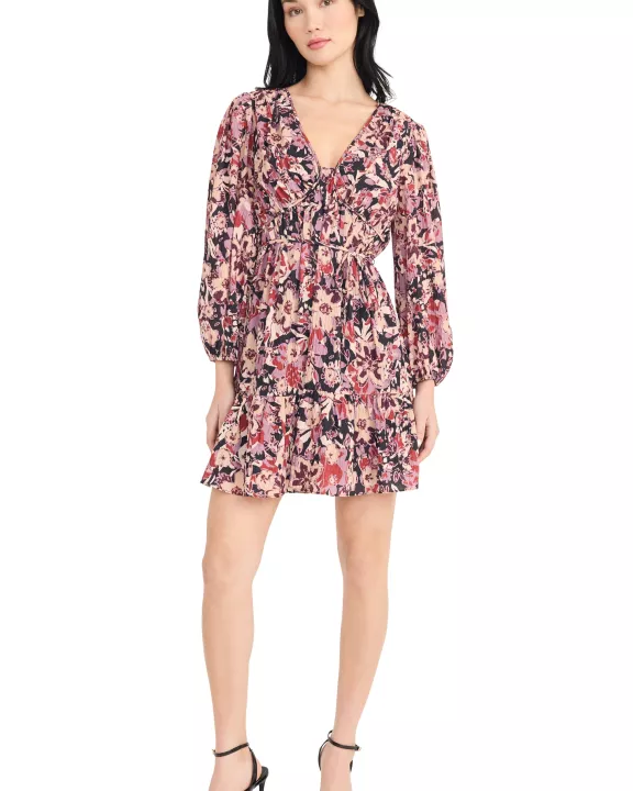 V-NECK MINI DRESS